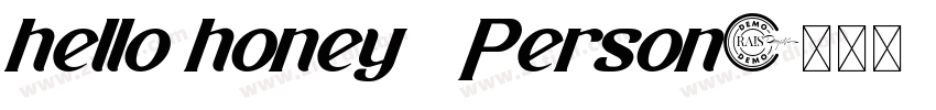 hello honey   Person字体转换